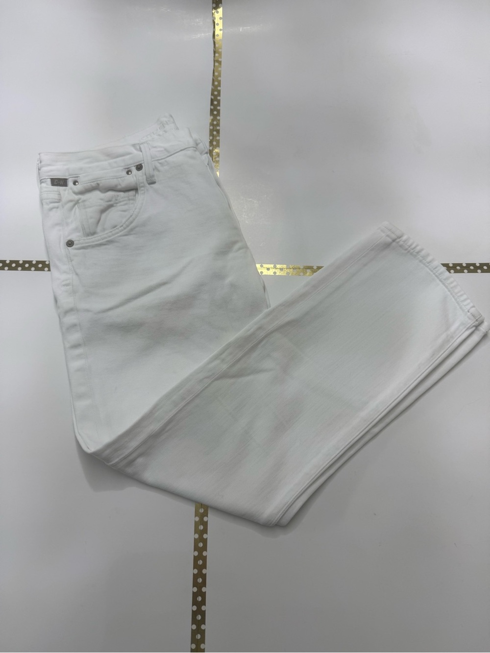 Citizens of Humanity Emerson Slim Boyfriend Jeans – White – Size 28